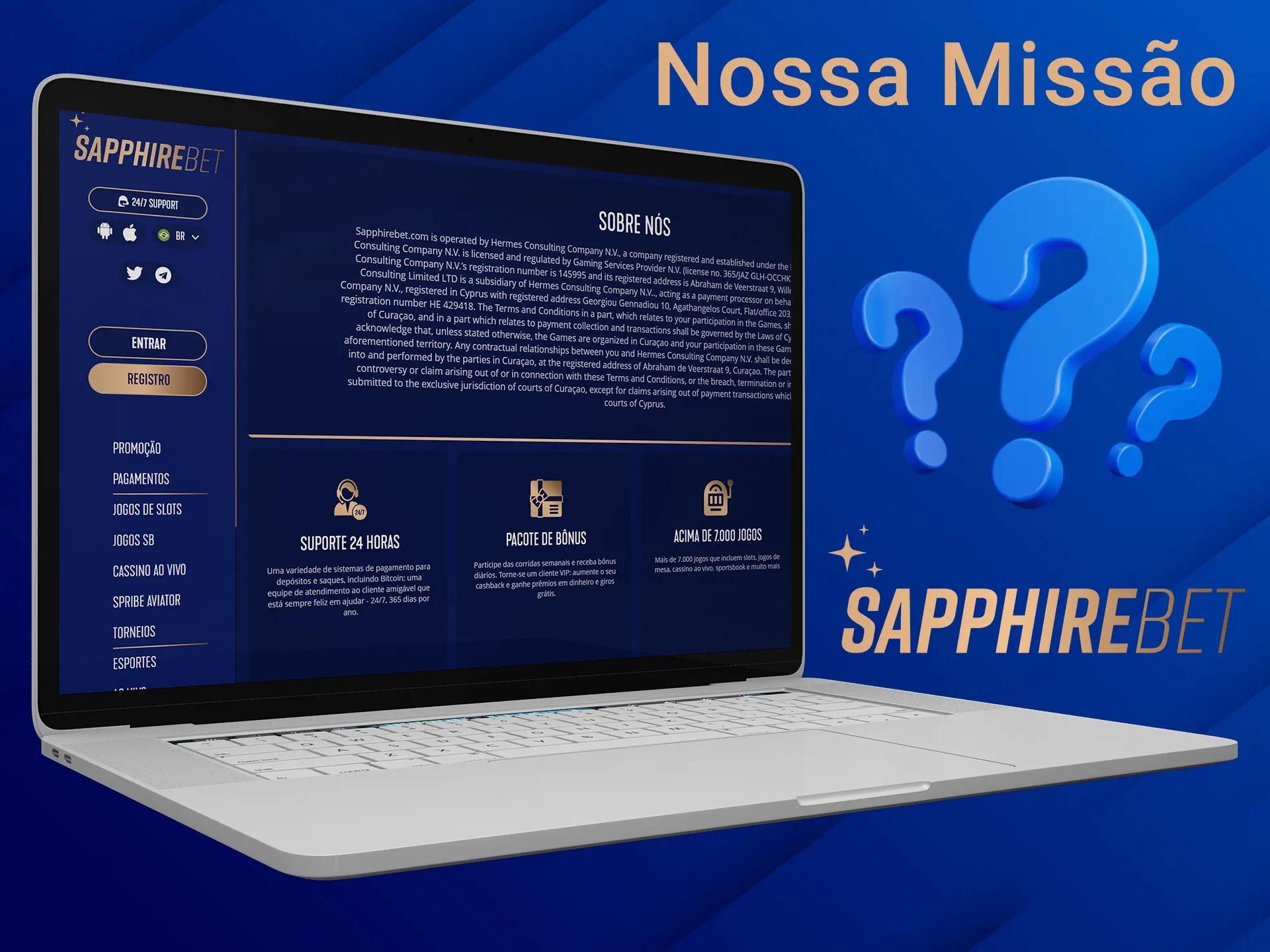 Saiba mais sobre a empresa de apostas Sapphirebet.