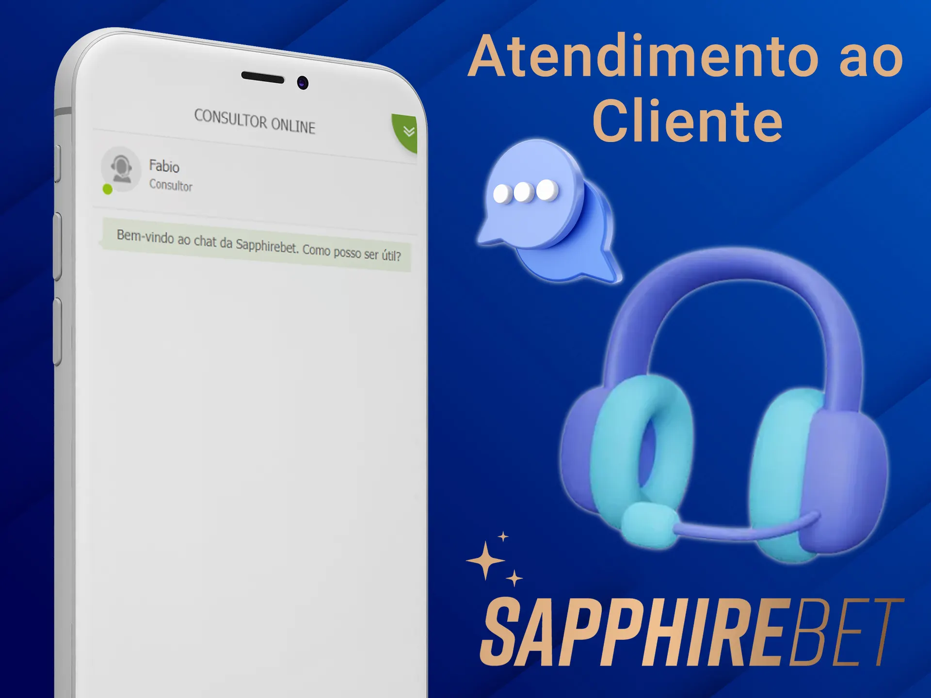 Peça ajuda ao suporte da Sapphirebet no aplicativo.