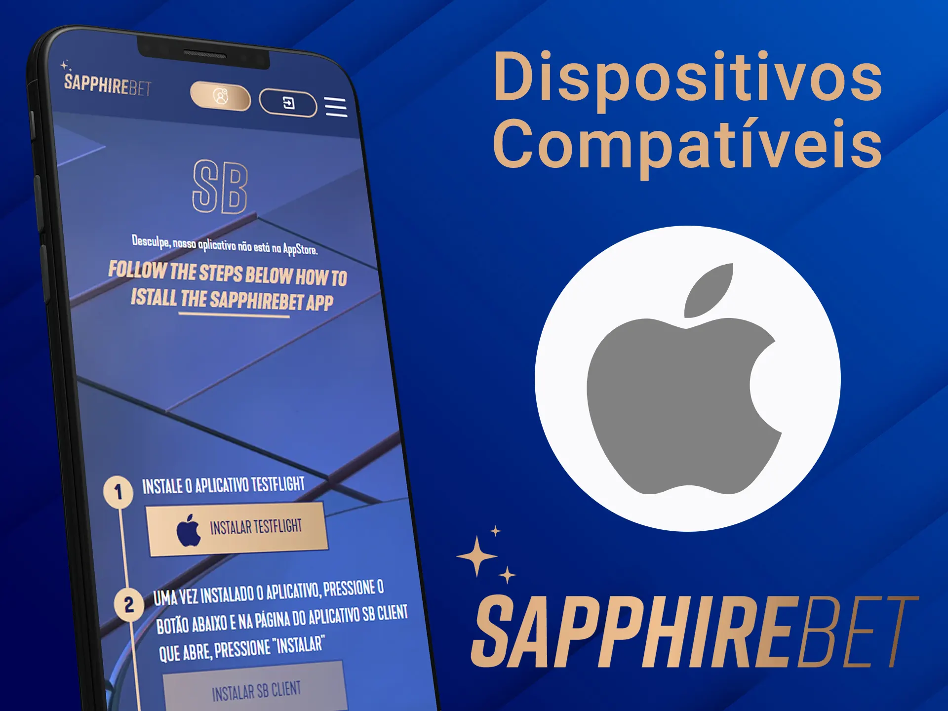 O aplicativo Sapphirebet iOS é compatível com muitos dispositivos da Apple.