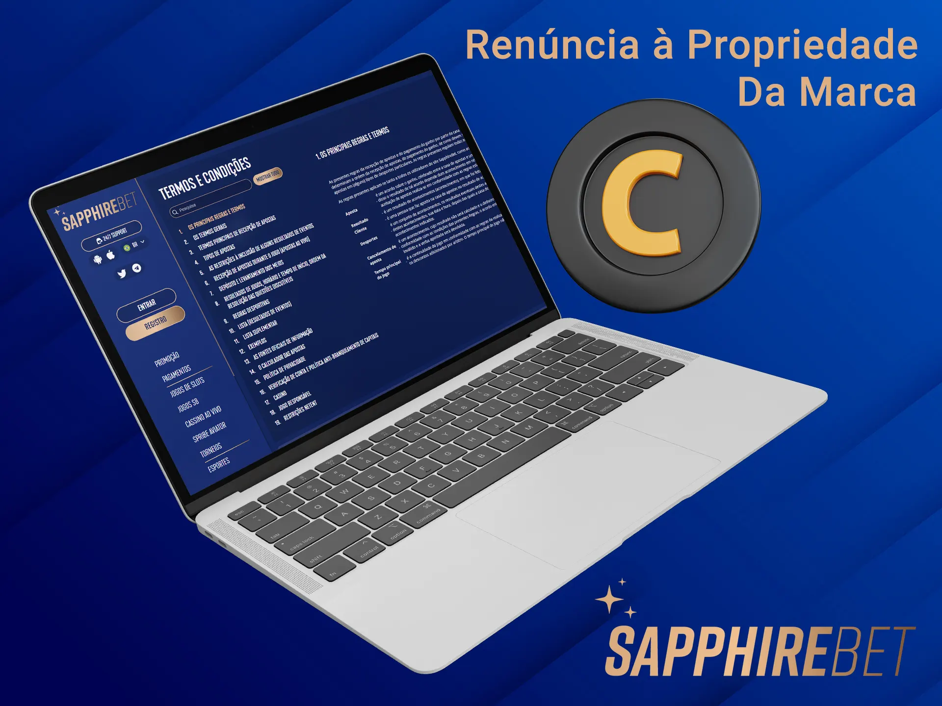 A Sapphirebet tem todas as suas próprias marcas registradas.