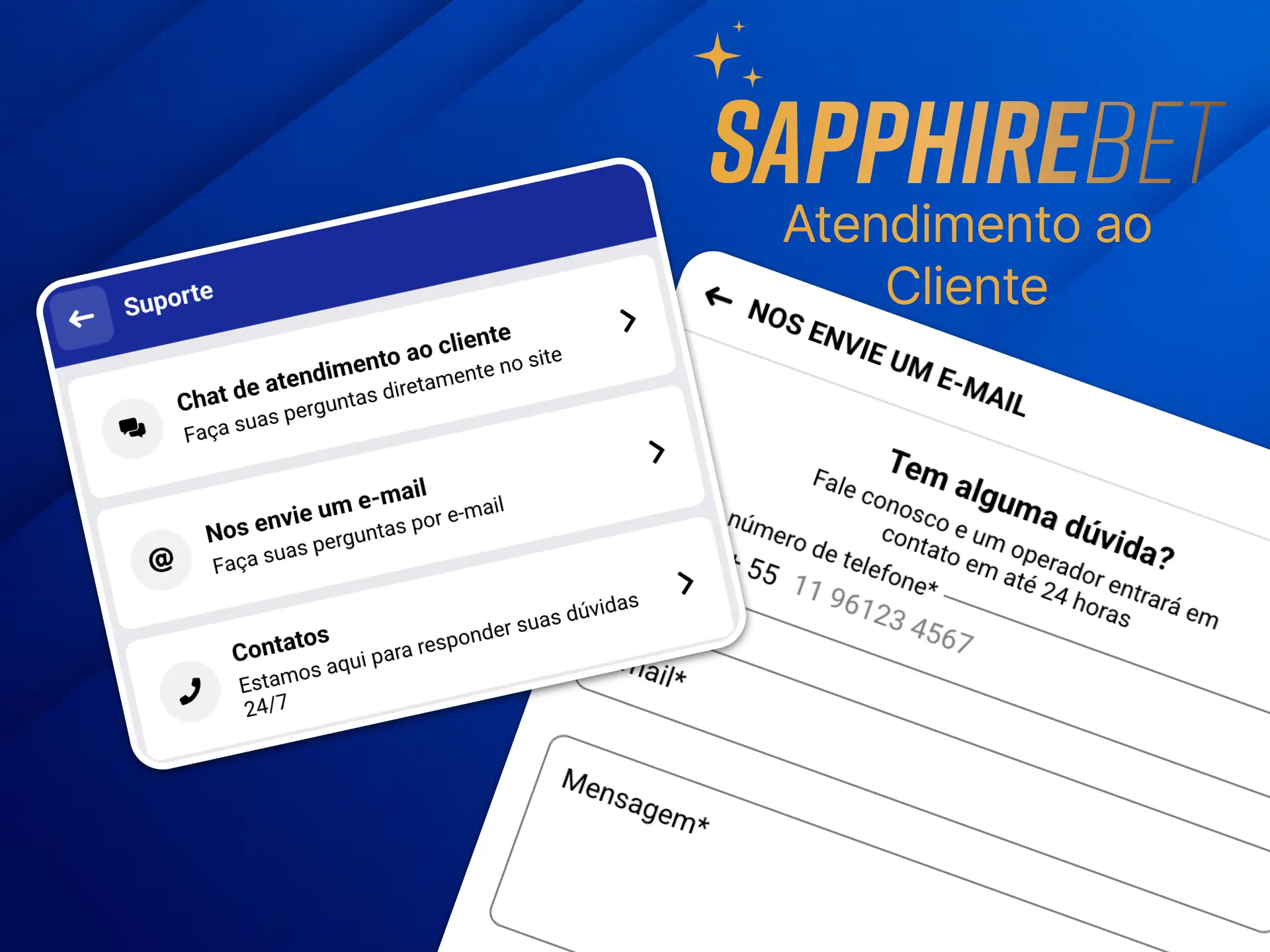 O suporte da Sapphirebet pode ajudá-lo com qualquer dúvida sobre esportes eletrônicos.