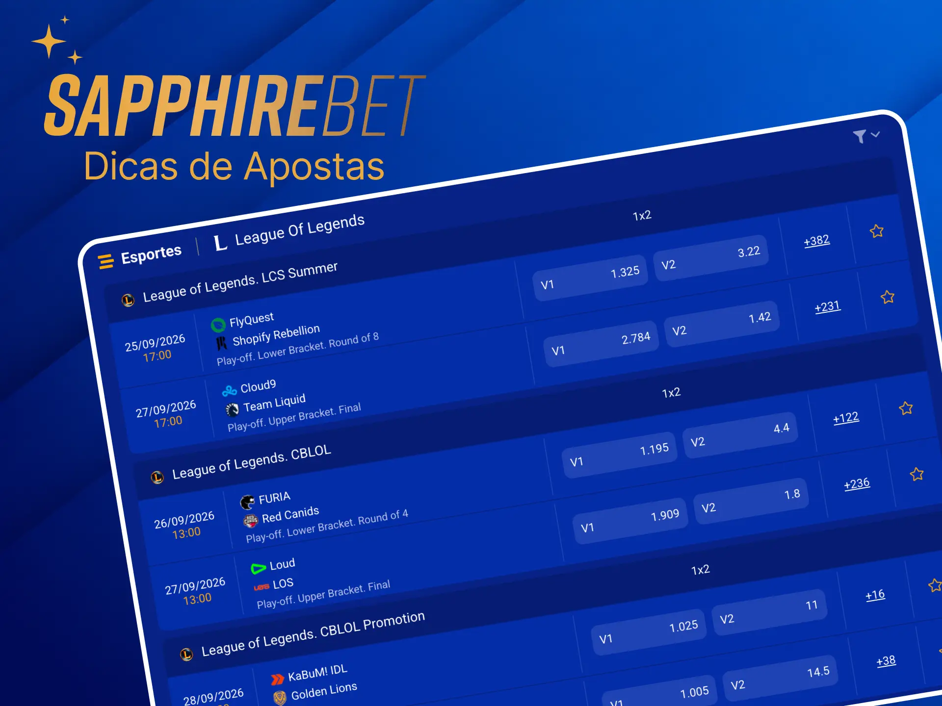 Confira dicas e estratégias para apostas em eSports na Sapphirebet.
