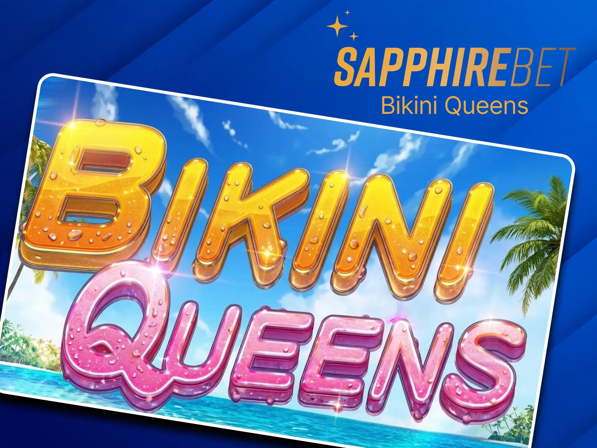 Caça-níquel estilo anime Bikini Queens na plataforma Sapphirebet.