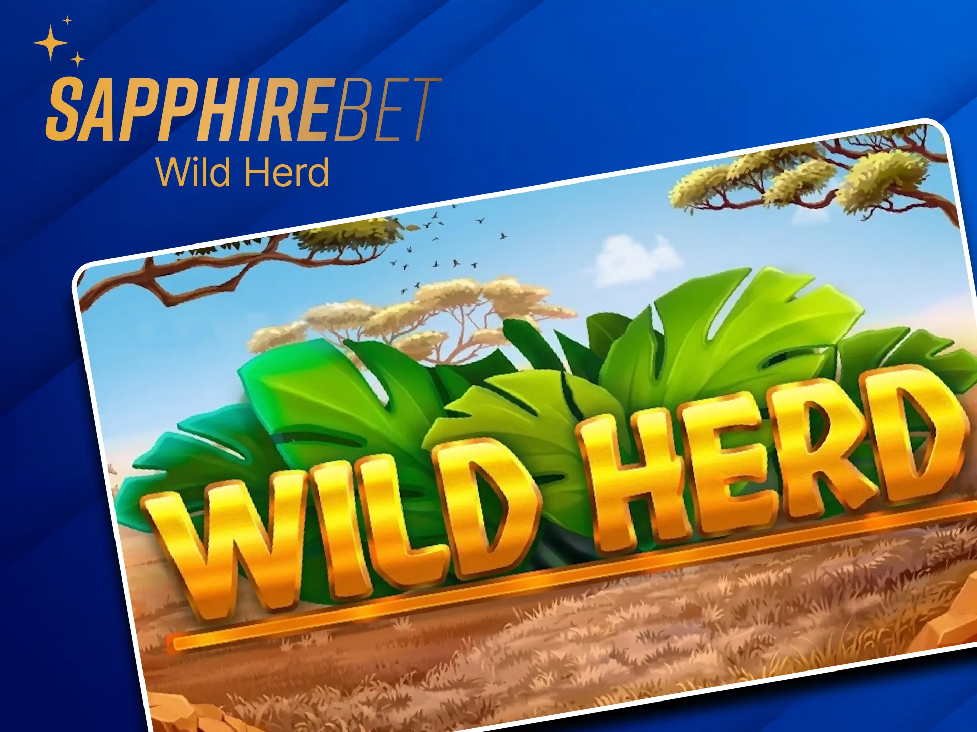 Caça-níquel com tema de animais africanos Wild Herd no Sapphirebet.
