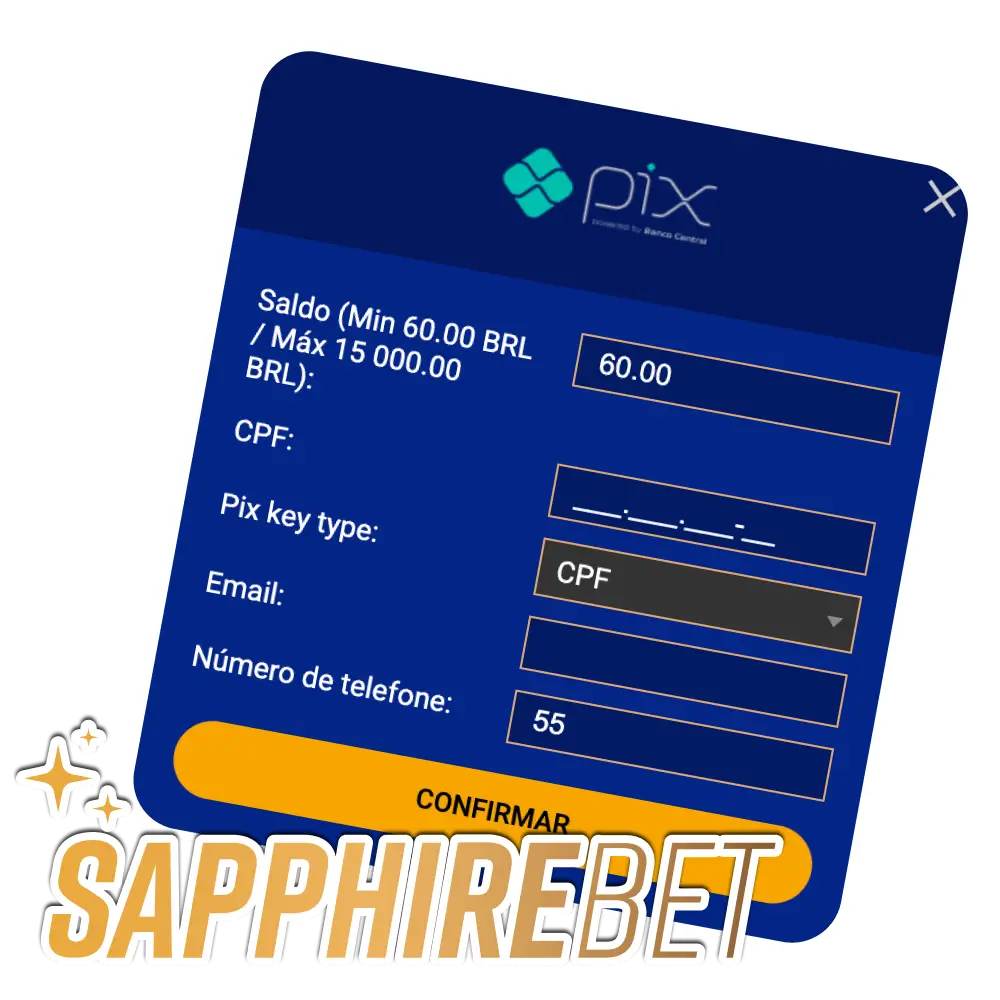Métodos e regras de saque na Sapphirebet.